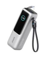 Power Bank Anker 25.000mAh 165W USB-C Cabo Integrado Cinza